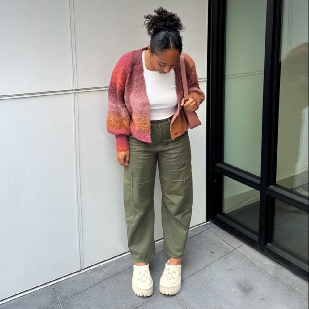 Agolde Kai Cargo Pants- Edamame Green/Straight leg/Slant Oversized/Utility/ 27 - Picture 3 of 6